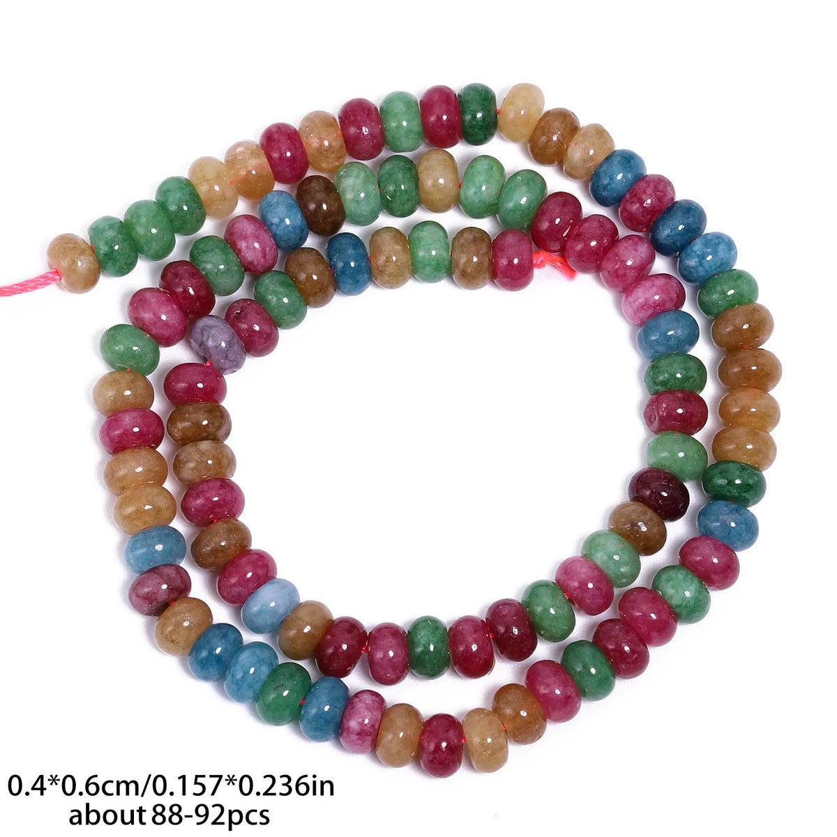 4x6mm Abacus Shape Jade Stone Beads Multicolor Mixed Spacer Beads for Jewelry Making Handmade DIY Bracelet Necklace Pendant