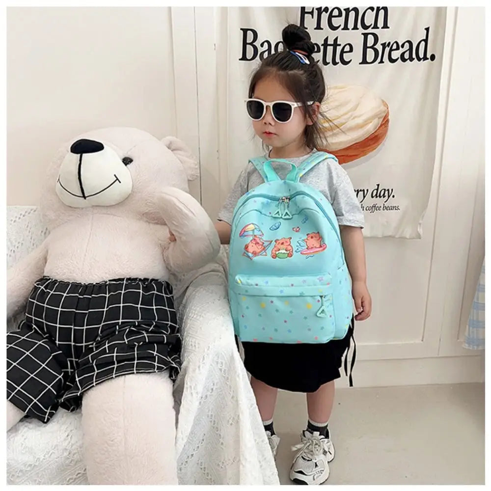 New Nylon Backpack Large Capacity Lightweight Shoulders Bag Alleviate Burden Waterproof Schoolbag Back To School