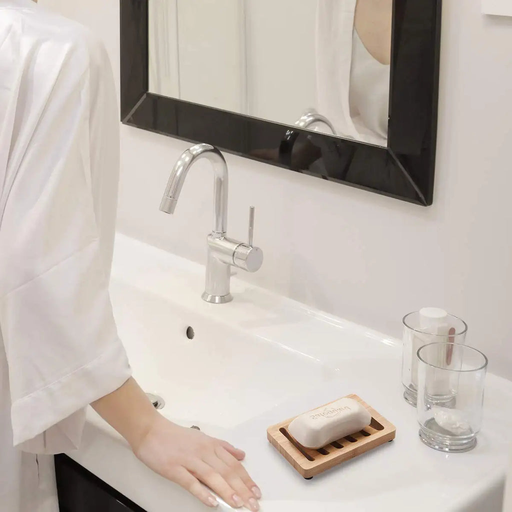Bamboo Case Tray Wooden Prevent Mildew Drain Soap Box Natural Bamboo Dishes Bath Soap Holder Container Bathroom Washroom Tools