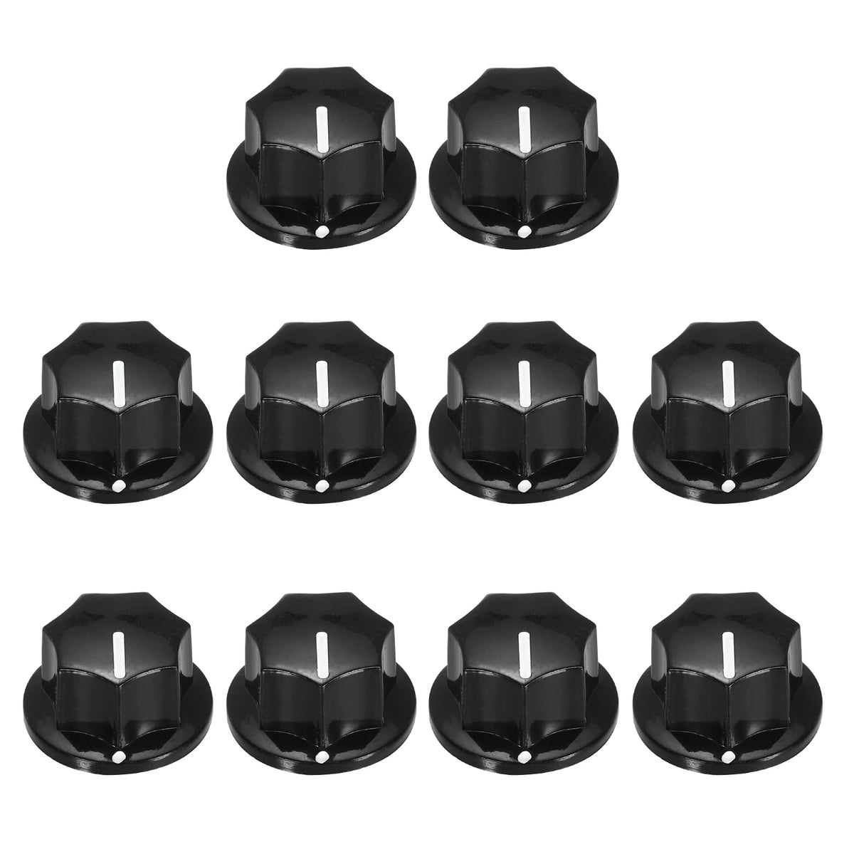 5/10Pcs ABS and Copper Potentiometer Knobs 1/4" Volume Tone Control Top Hat Knob for Guitar Instruments Audio Mixer Amplifier