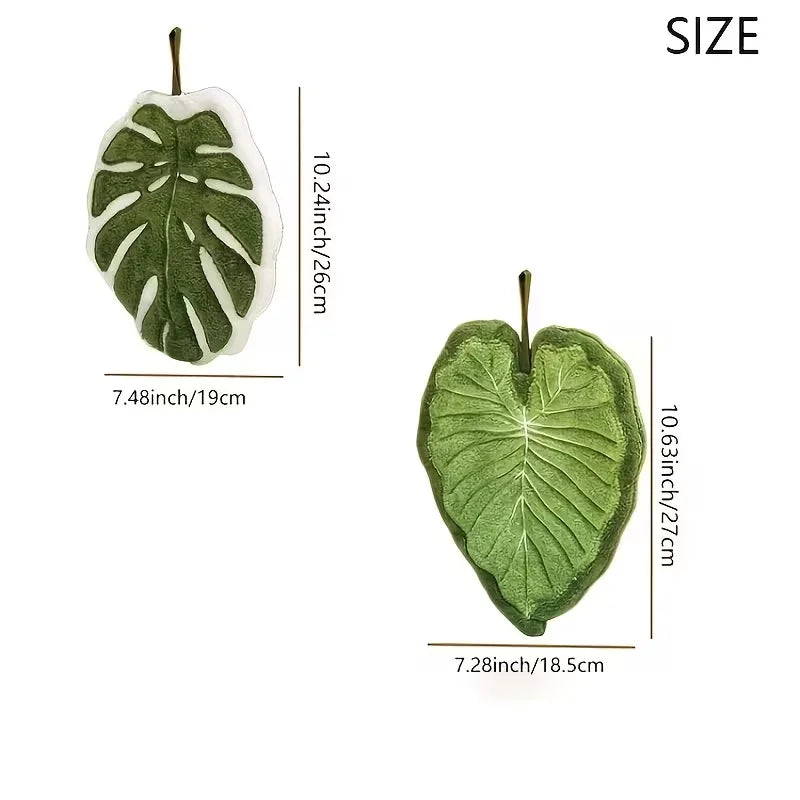 Creative Leaf-Shaped Bathroom Towel | Hangable, Absorbent Microfiber Towel for Bathroom, Dining, Kitchen