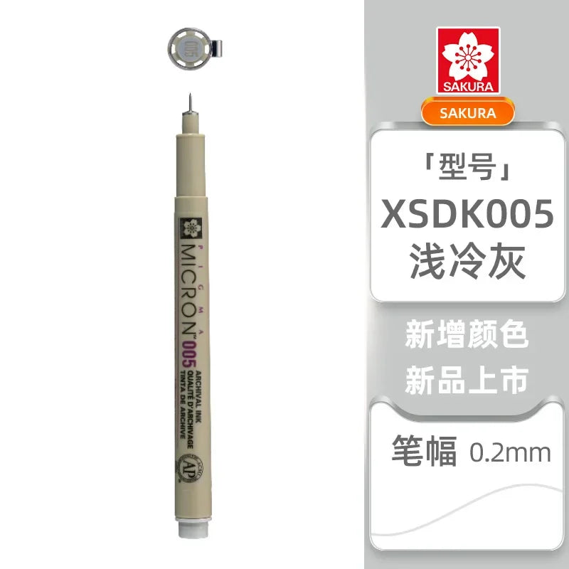 1pcs SAKURA Micron Pen 0.25mm 0.45mm Liner Marker Pen Watercolor Markers for Professional Drawing Sketch Manga Art Supplies