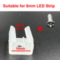 6mm 8mm 12mm 15mm LED Strip Fix Clips Holder Connector Accessories With Screw For 2835 5050 Neon Light Fixing Flexible COB Buckl