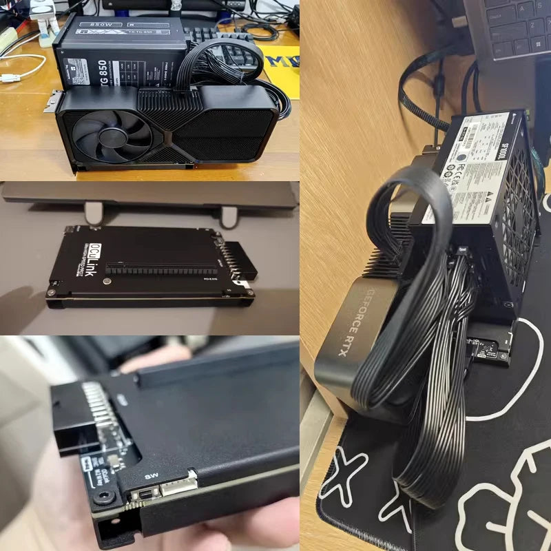 OCuP4V2 OCuLink External Graphics Card Dock PCI-E 4.0 x4 ReDriver Optional M.2 M key Adapter for Laptop Mini PC to Video Card