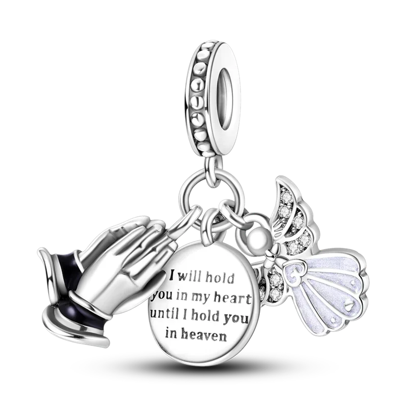 Original Inlaid Zircon Charm Beads 925 Silver Color Love Heart Snake Dangle Bead Fit Bangle Bracelet Pendant Jewelry Fine Gift