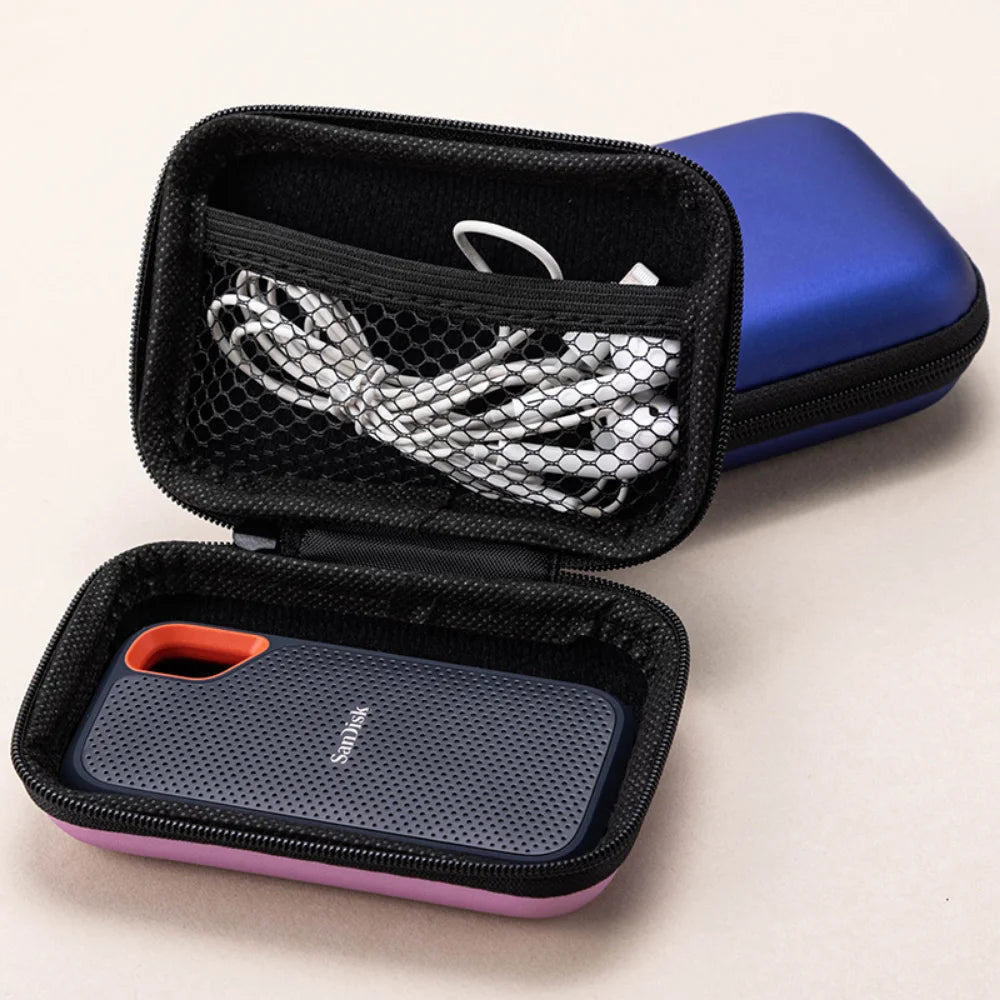 Hard PU Case for SanDisk PSSD /E30 /E60 / E61 250GB / 500GB / 1TB / 2TB V2 Extreme Portable SSD SDSSD Carrying Storage Bag