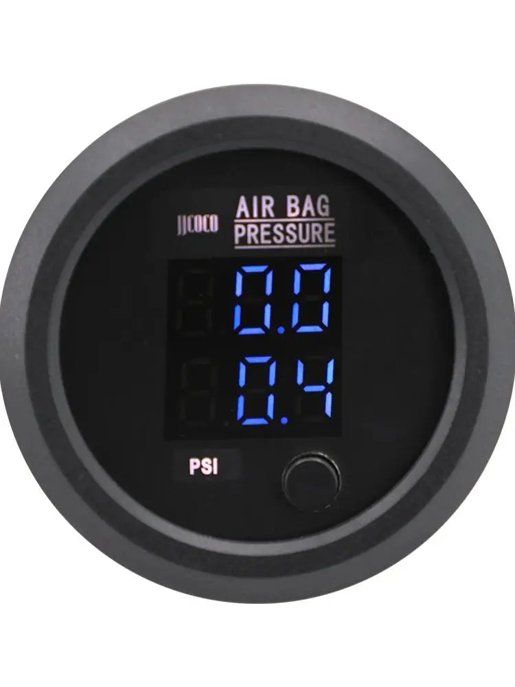 Universal Ultrathin 12V/24V Dual Pressure Air Pressure Gauge BAR PSI Air Suspension Air Ride With 2pcs 1/8NPT Sensors