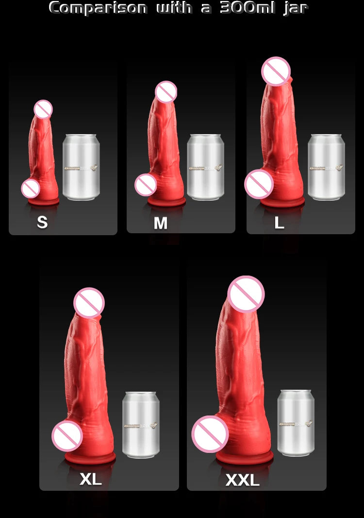JYBL TITAN Liquid Silicone Dildo Soft Plug Adult Toy for Men Realistic Design Vibrating Option Available in Multiple Sizes