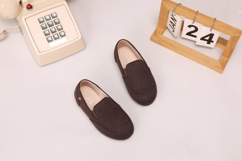 AS Kids Shoes Children Leather Shoes Baby Girls Warm Brand Loafers Toddler Slip On Princess Flats Boys Oxford Platform Mary Jane