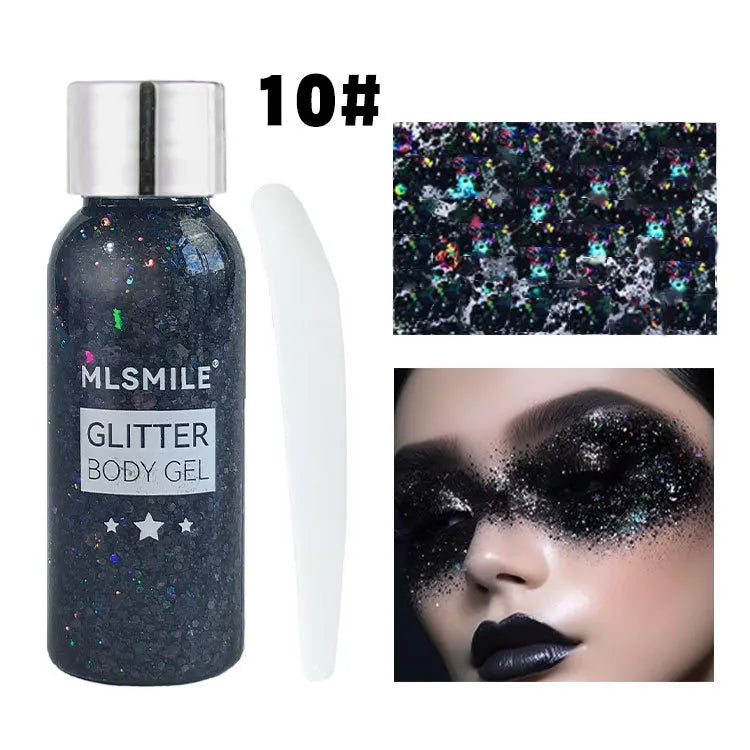 Eye Glitter Nail Hair Body Face Gel Art Waterproof High Gloss Glitter Body Multifunctional Makeup Decoration Party Festival