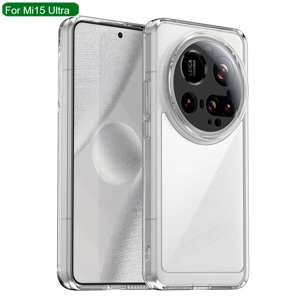 Transparent anti drop fall Cases For Xiaomi 15 Mi15 Ultra 15Ultra case Silicone Acrylic soft shell covers woman Phone Capa чехол