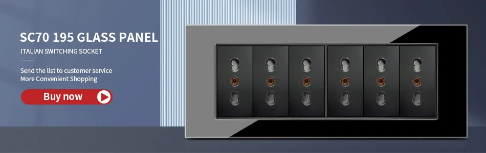 DELEFU Glass SC70 Panel 145mm Black Italian Standard USB C-type Fast Charging Wall Socket Switch TV Telephone CAT5 CAT6