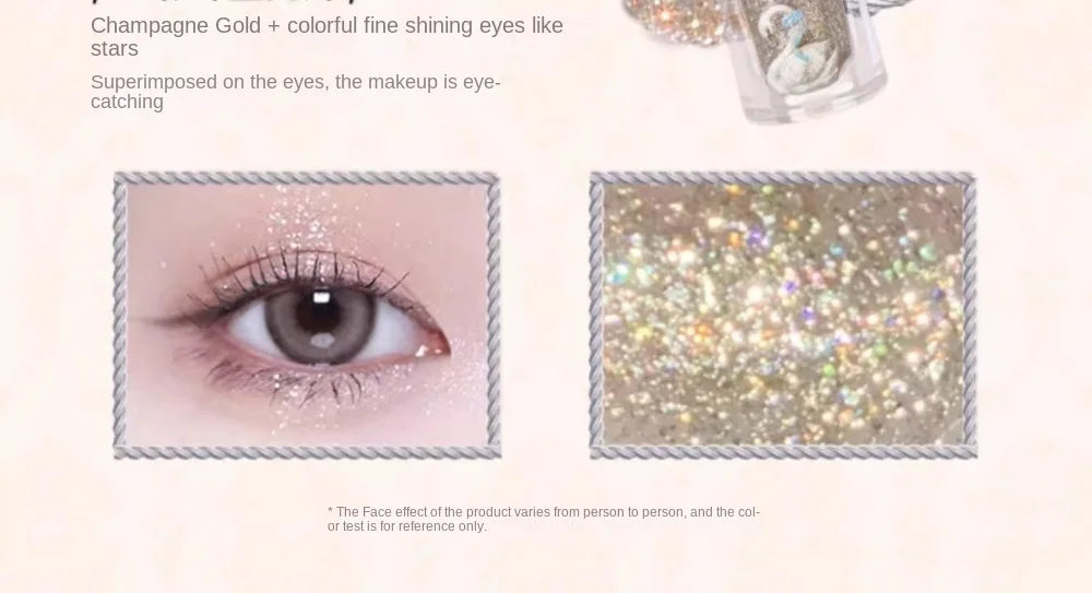 Flower Knows Liquid Eyeshadow Swan Ballet Glitter Quick-Dry Long-Lasting Waterproof Shimmer for Eyes Makeup 4g