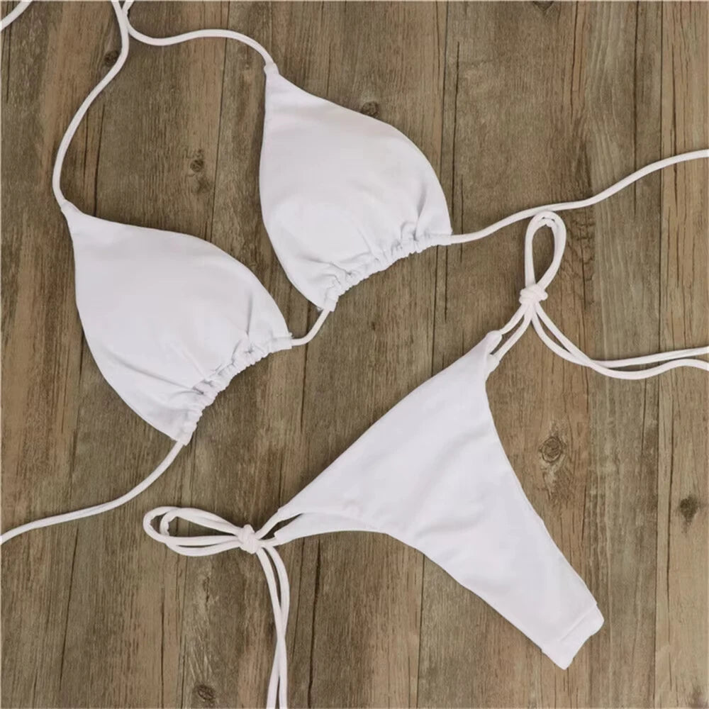 Sexy Bikinis Set Summer Brazilian Swimsuit Women Bra Thong Two Pieces Swimwear Beachwear Bathing Suit Beachwear Swimsuit Women