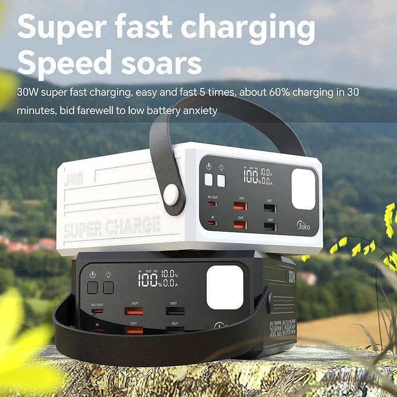 120000mAh Power Bank PD 30W Large Capacity Battery  Pack Fast Charge Portable Spare Auxiliary Battery With LCD Powerbanks Pack
