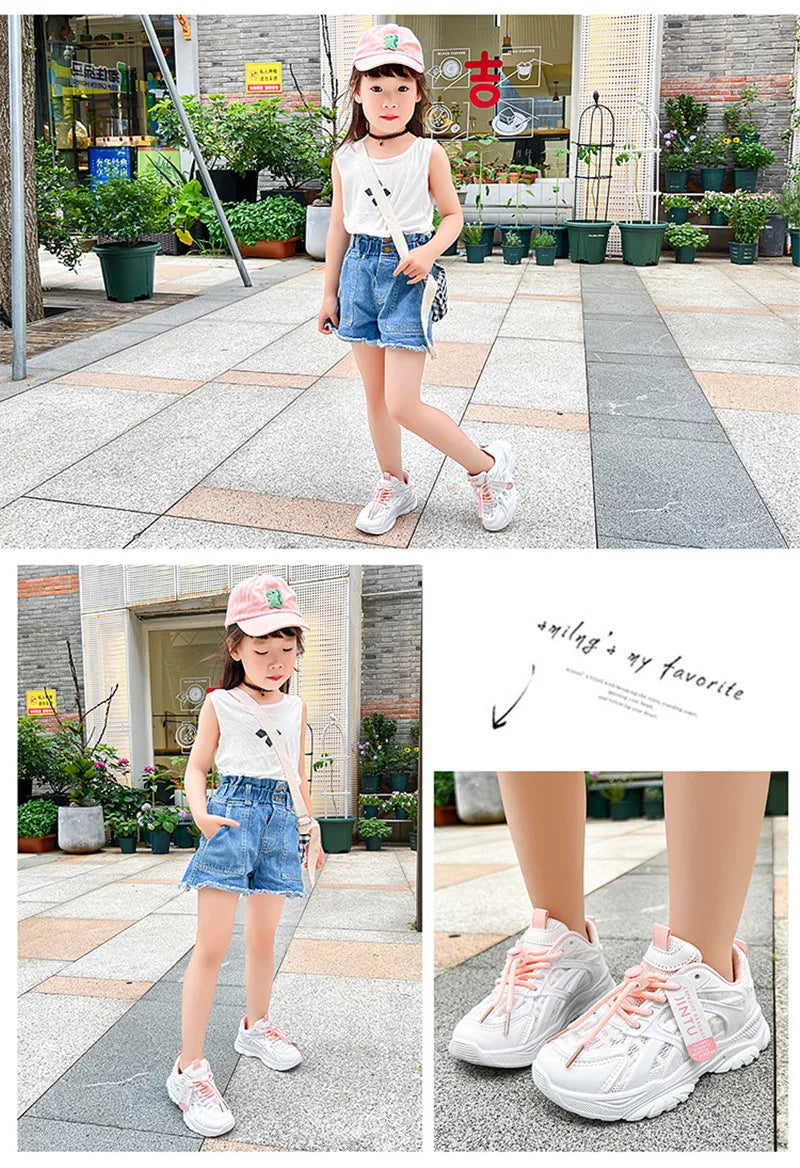 Size 26-36 Fashion Shoes Children Sneakers Sport Girls Shoes Child Rubber Leisure Trainers Kids Sneakers 2020 Brand Autumn Shoes