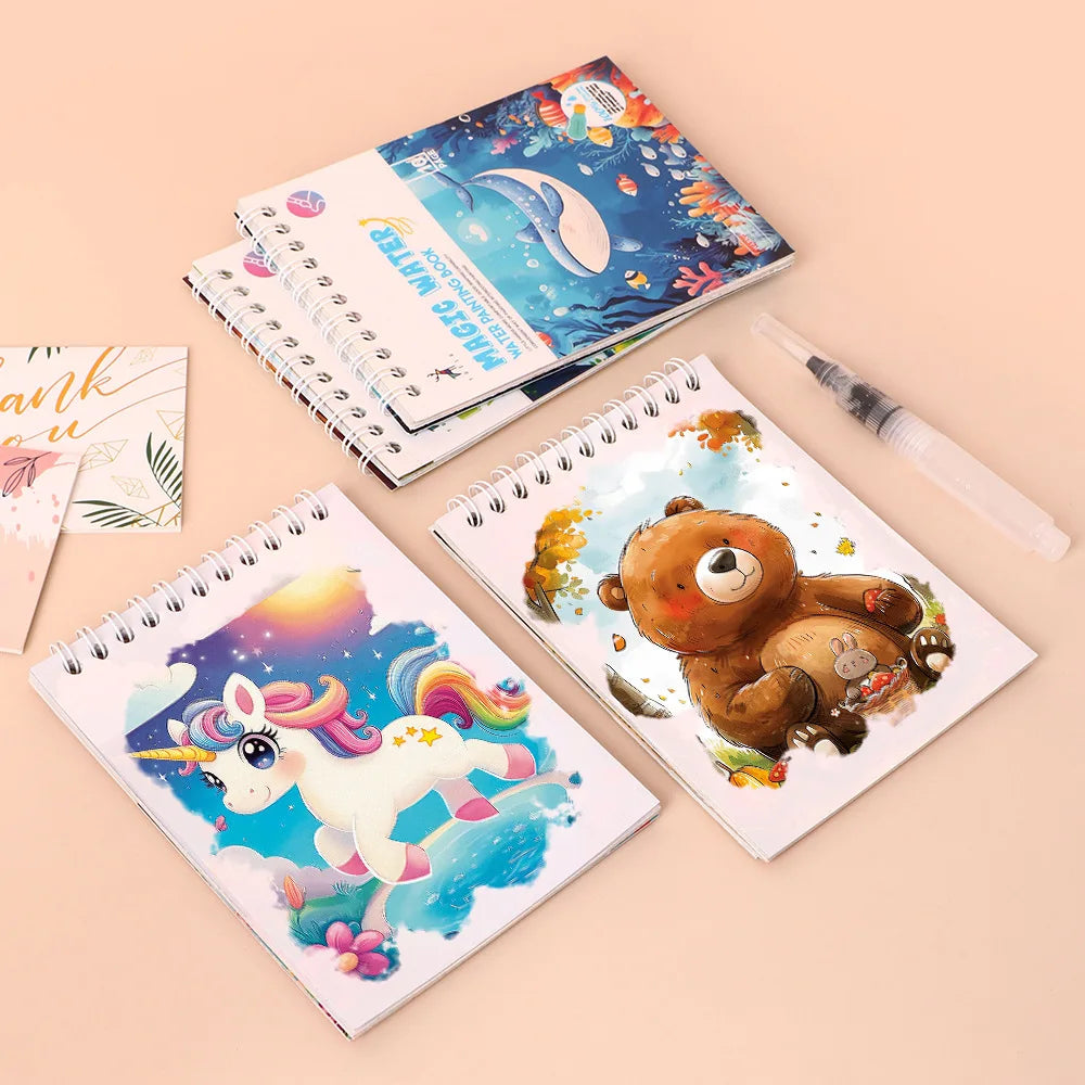 Magic Water Drawing Book for Kids - Reusable Doodle Art & Educational Toy, Craft Activity Painting Pad for Toddlers Preschool