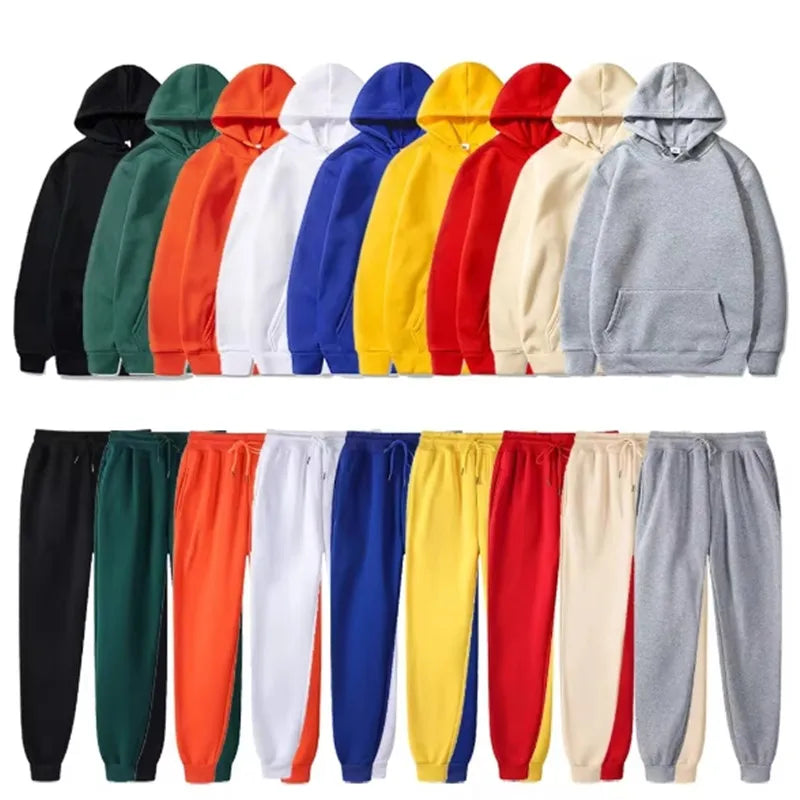 Men's Sports Suits Fashion Tracksuit Women Hoodies + Pants Two Pieces Sets Running Casual Sweatshirts Sweatpants Men's Clothing