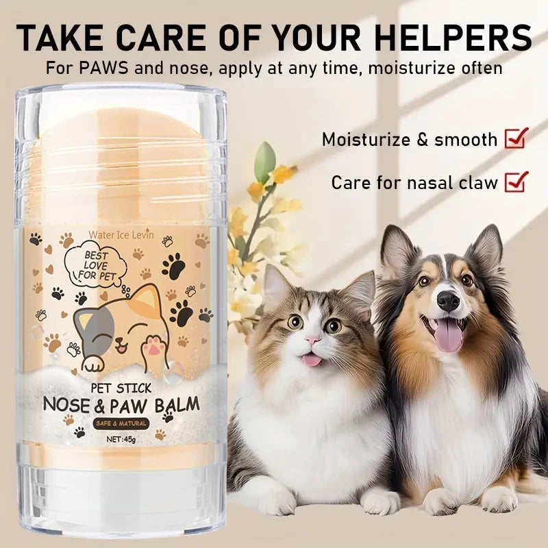 45g Dog Nose and Paw Balm Dog Paw Cream Cats Dogs Paw Protector Cream Pet Feet Moisturizer Pet Crack Feet Repair Pet Accessories