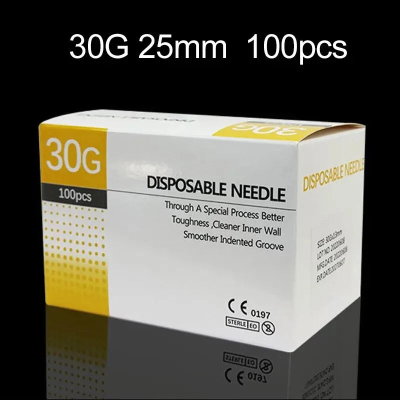 100pcs Eyelid Tools Painless Small Needle 4/13/25mm Painless Beauty Ultrafine 30G * 4mm ,30G * 13mm ,25mm Syringes Needles Tools