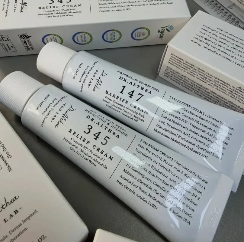 Dr.Althea 345 Relief Cream 60ML 100ML Antioxidant Shrink Pores Lightweight Lasting Serum Hydrating Smoothing Essence Mist 147