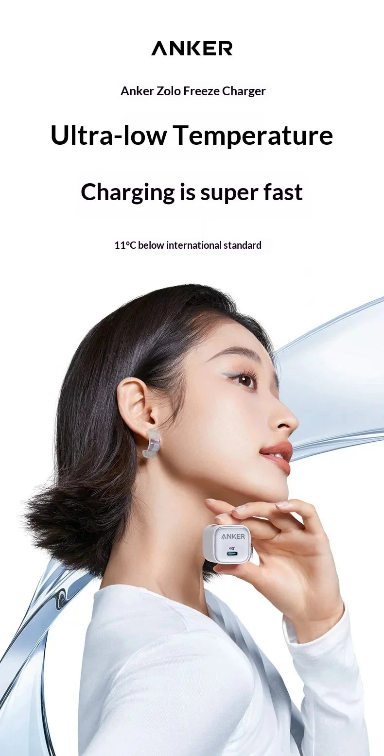 Anker 30w Pd Fast Charger Ice Sensing Usb C Wall Charger For Phone 16 Pro Max Phone 15 Pro Portable Mobile Phone Power Adapter