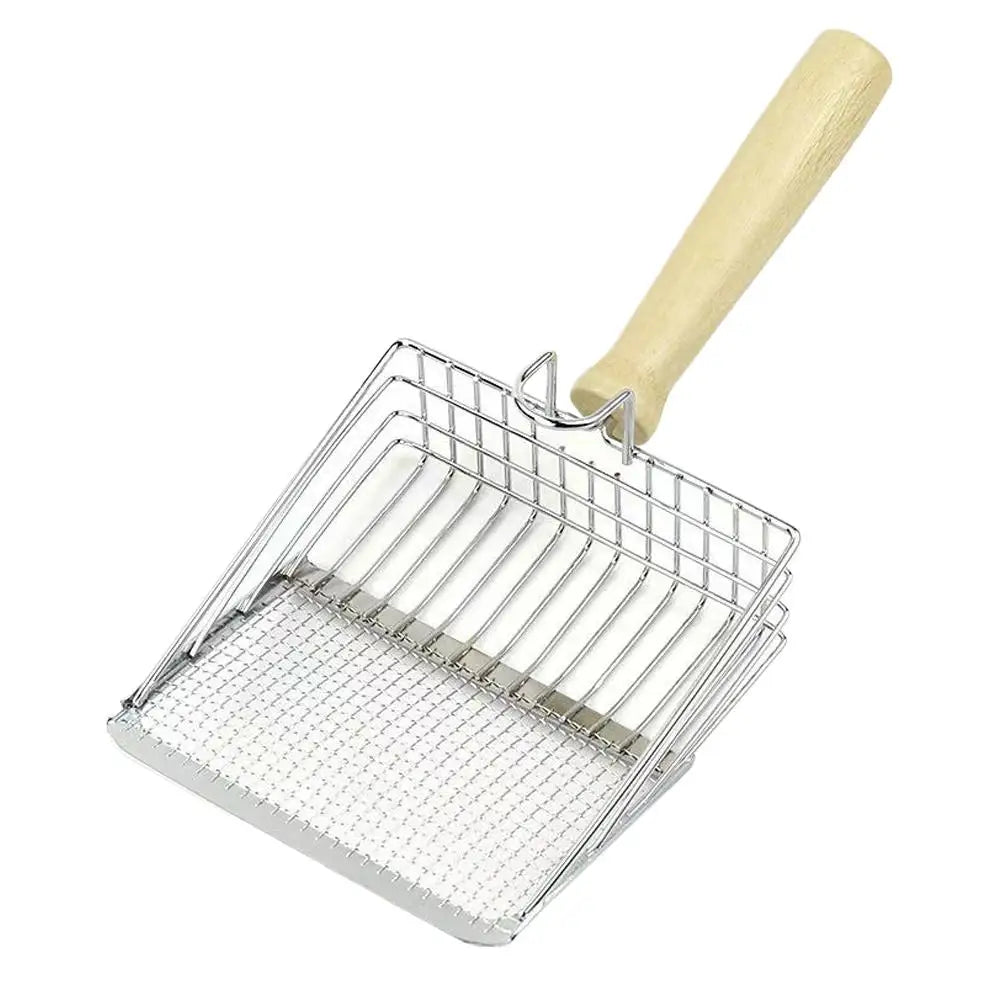 Dog Cat Clean Feces Supplies Stainless steel shovel Cat Litter Scoop Reduces Dust Metal Long Handle Scoop Pet Cleanning Tools ﻿