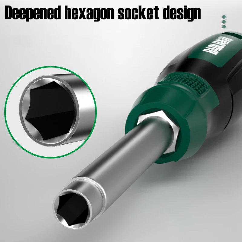 6-in-1 Outer Hexagon Socket Screwdriver Double Head Slotted Cross Nut Key Phillips Flat Driver Chrome Vanadium Steel Hand Tools