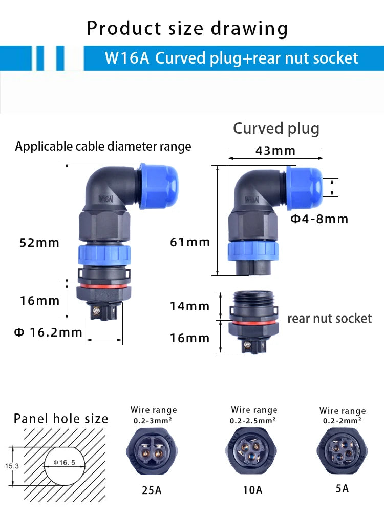 IP68 Waterproof Male Female Electrical Connector LD Series2/3/4/5/6/7/9-Pin Panel-Mount Screw Wire Cable Aviation Plug Connector
