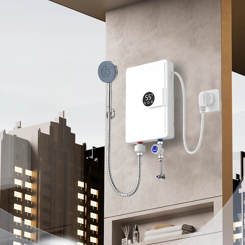 Smart Inverter Electric Water Heater Instant Water Heater Fast Heating Shower Instant Heating Water Heater LED Touch Controls