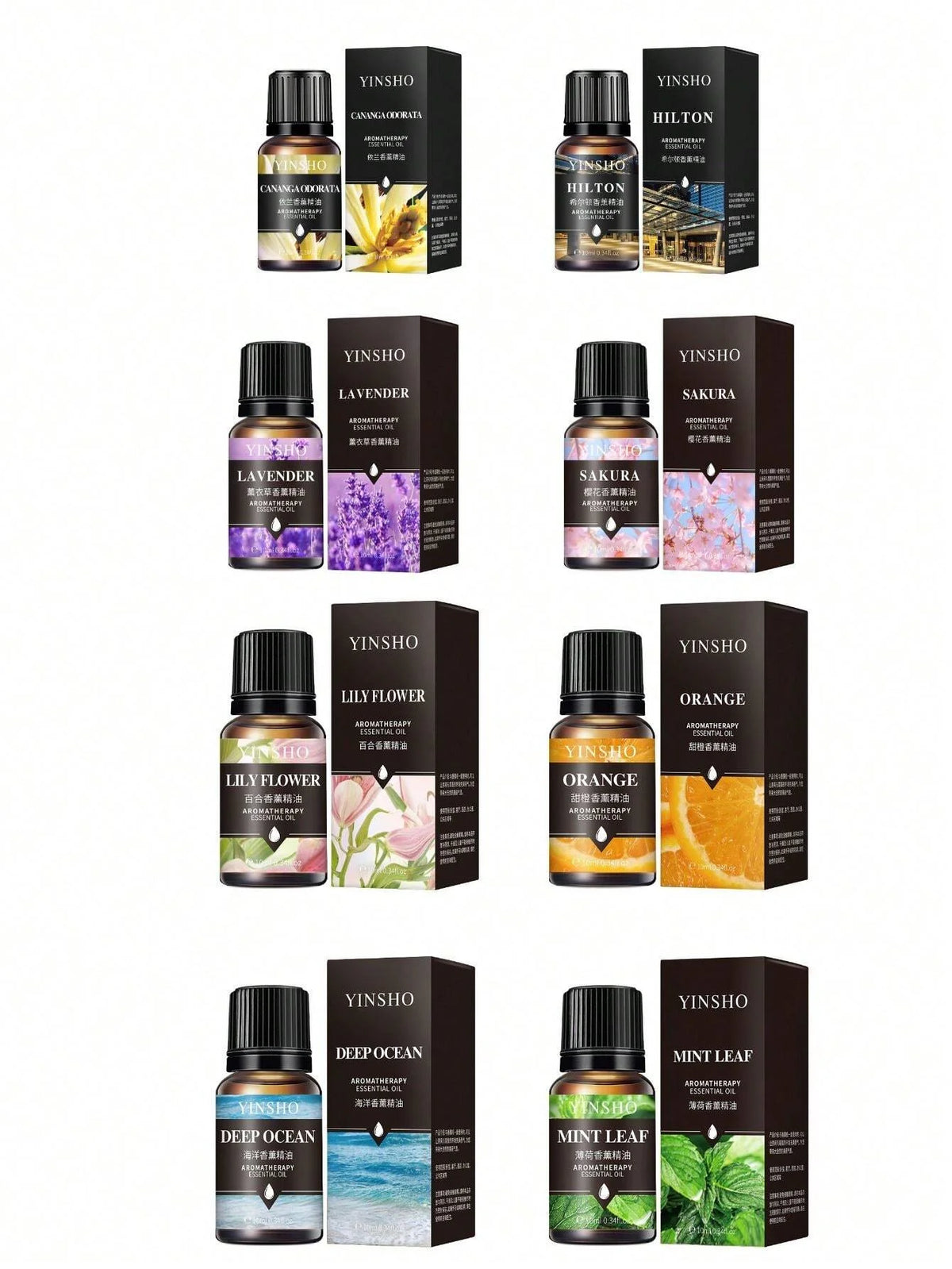 14 Flavors 10ml Essential Oils for Aroma Diffuser Air Humidifier Home Water-soluble Orange Vanilla Rose Lavender Fragrance Oil