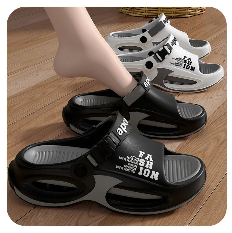 Men Fashion Sport Slippers Indoor Outdoor Sandals Beach Flip Flop Thick Sole Male Slides Summer Non-Slip Men Shower Slippers