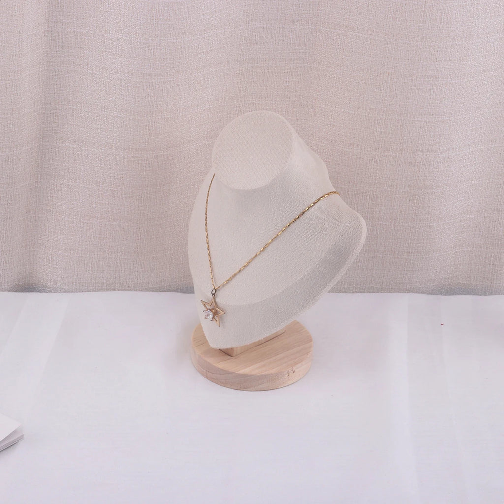 Velvet Portrait Necklace Display Pendant Organizer Jewelry Display Stand Jewelry Mannequin Bust Necklace Pendant Window Display