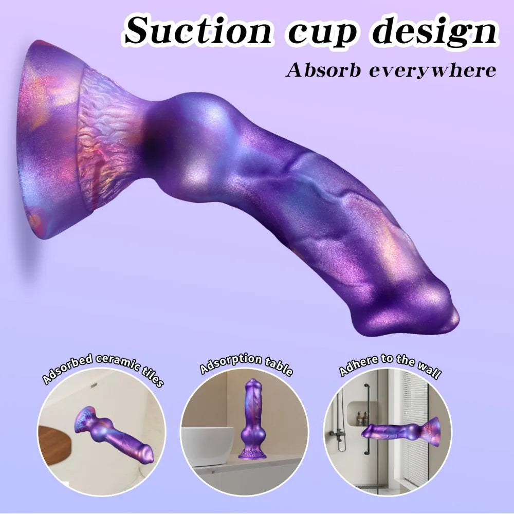 Realistic Dog Penis Squirting Dildo Anal Plug Knot Suction Cup Enema Ball Waterproof Silicone Fantasy Adult Toy for Men and Wome