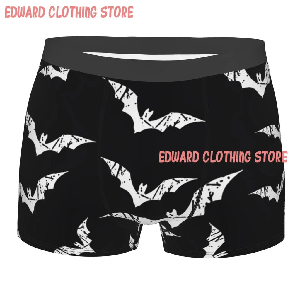 Bats Men Men Printed Boxer Briefs Underwear Highly Breathable Boxer Shorts Panties Breathable Underpants for Homme