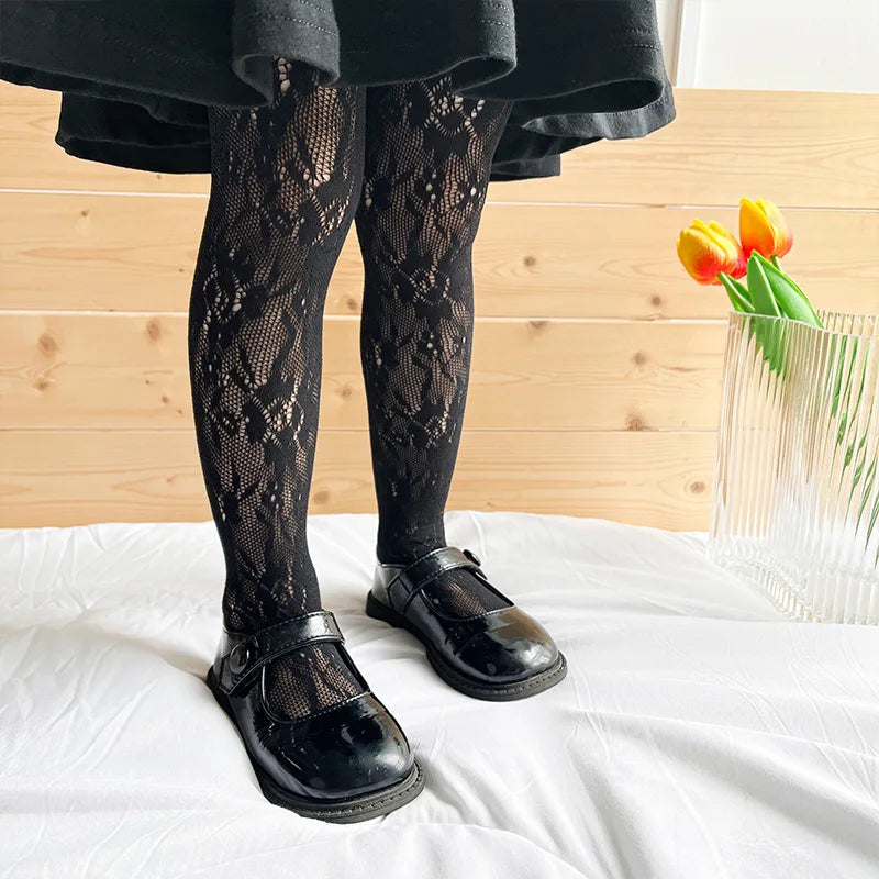 Girls Tights Princess Fishnet Cotton Baby Girl's One-Piece Pantyhose Baby Spring Summer New Style Trousers Lace Stocking