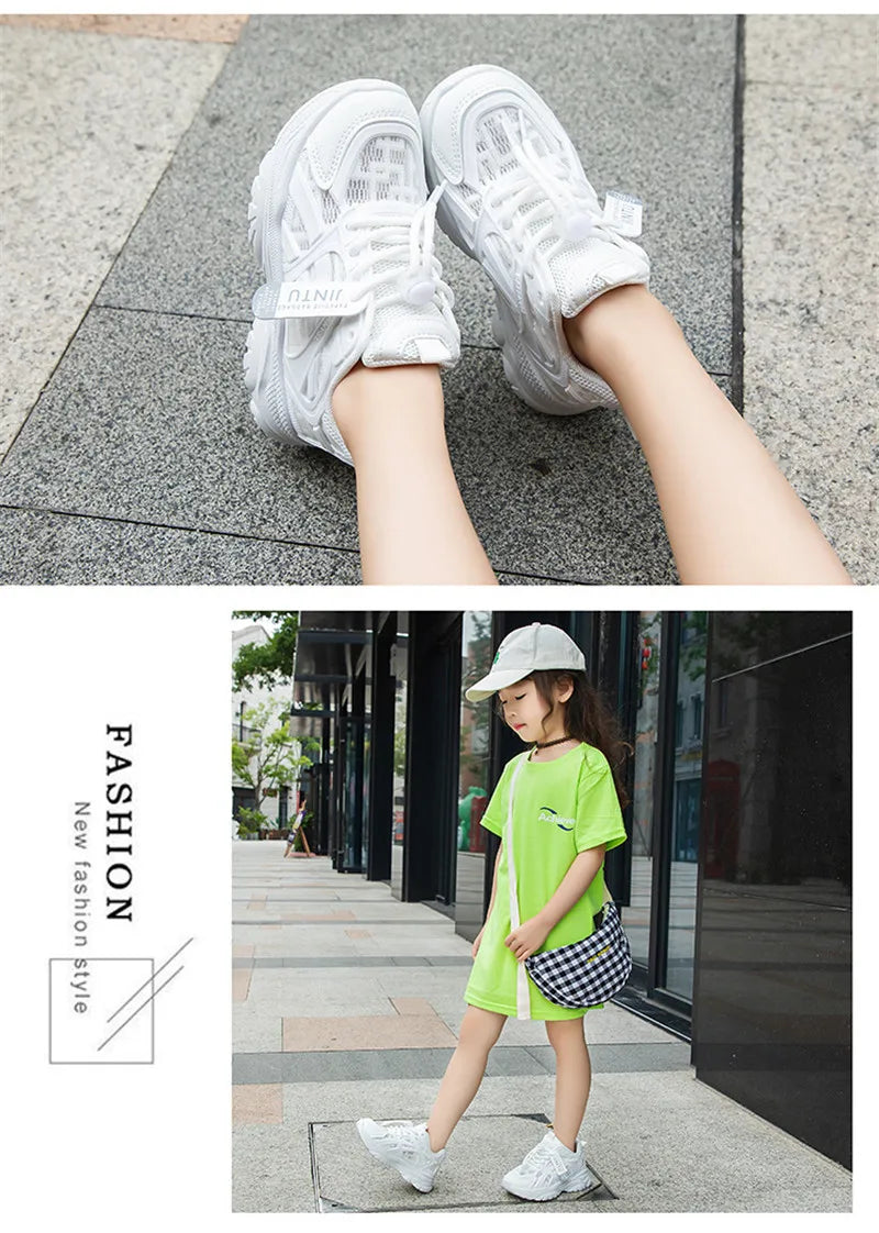Size 26-36 Fashion Shoes Children Sneakers Sport Girls Shoes Child Rubber Leisure Trainers Kids Sneakers 2020 Brand Autumn Shoes