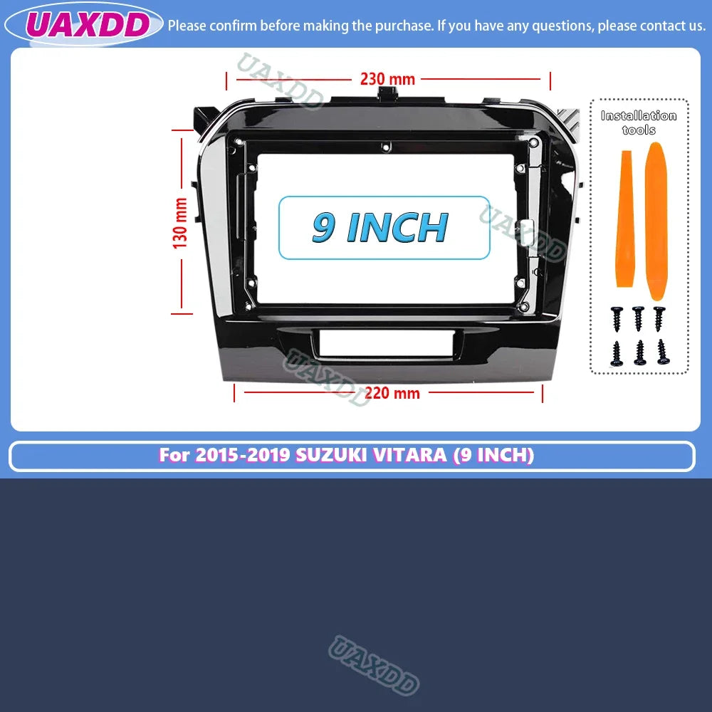 For 2022-2023 Suzuki VITARA 9INCH Android Frame Kit Panel 2Din Car Interior Fascia Cable Video Harness Navigation Decoder Canbus