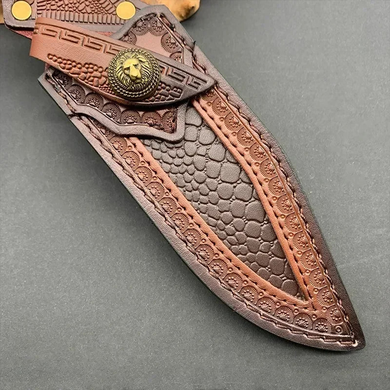 High-Quality Newest Leather Blade Carrier with Storage Pocket Compatible with Various EDC Knives (Knife Not Included)