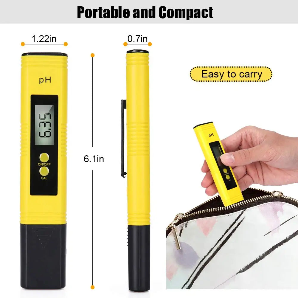 PH Meter & TDS Meter Digital Water Quality Tester 0-14 PH Meter Tester 0-9990PPM TDS&EC LCD Water Purity PPM Aquarium Filter