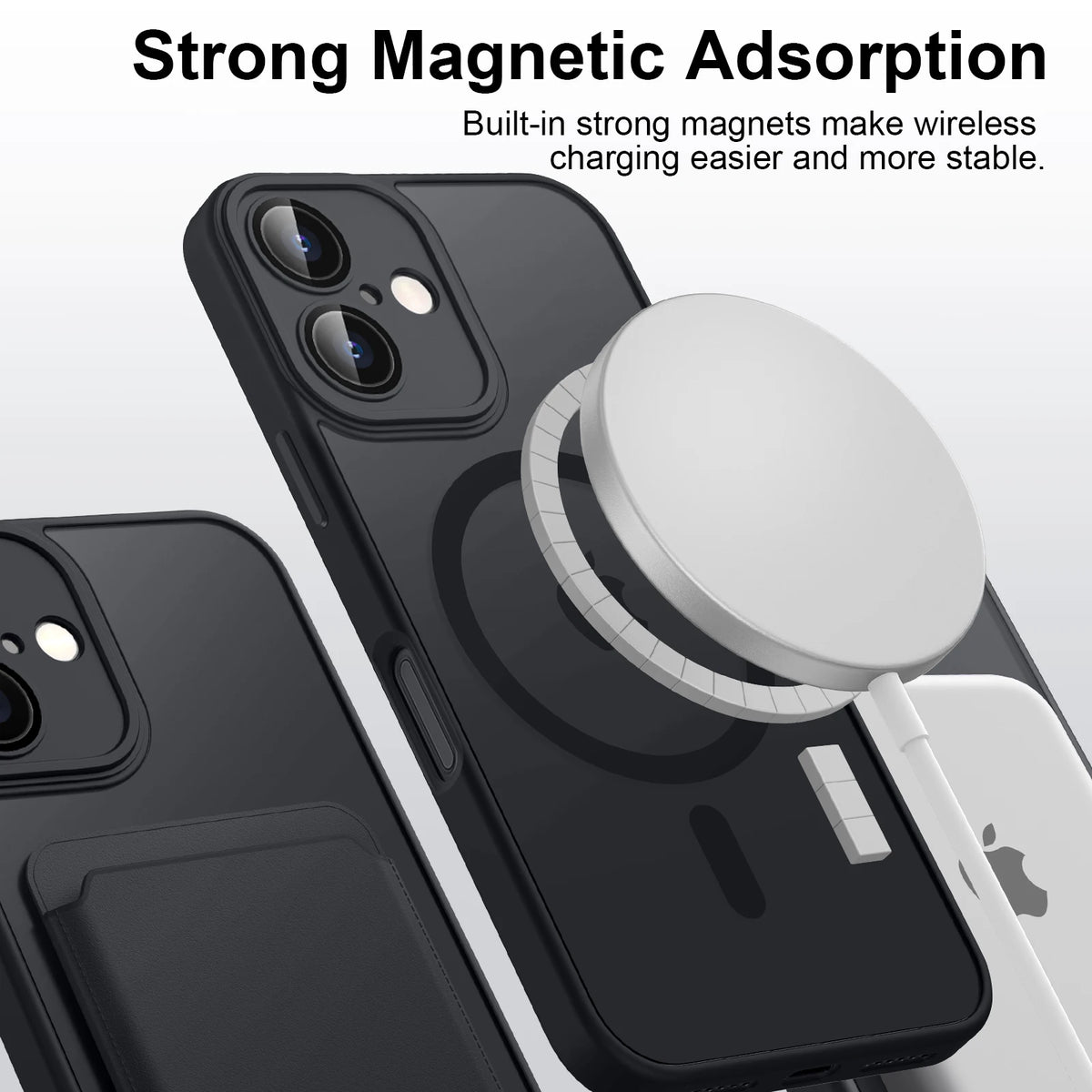 Luxury Magnetic Matte Translucent Case For iPhone 11 12 13 14 15 16 Plus 16E 17E 17 Pro Max For Magsafe Wireless Charge Cover