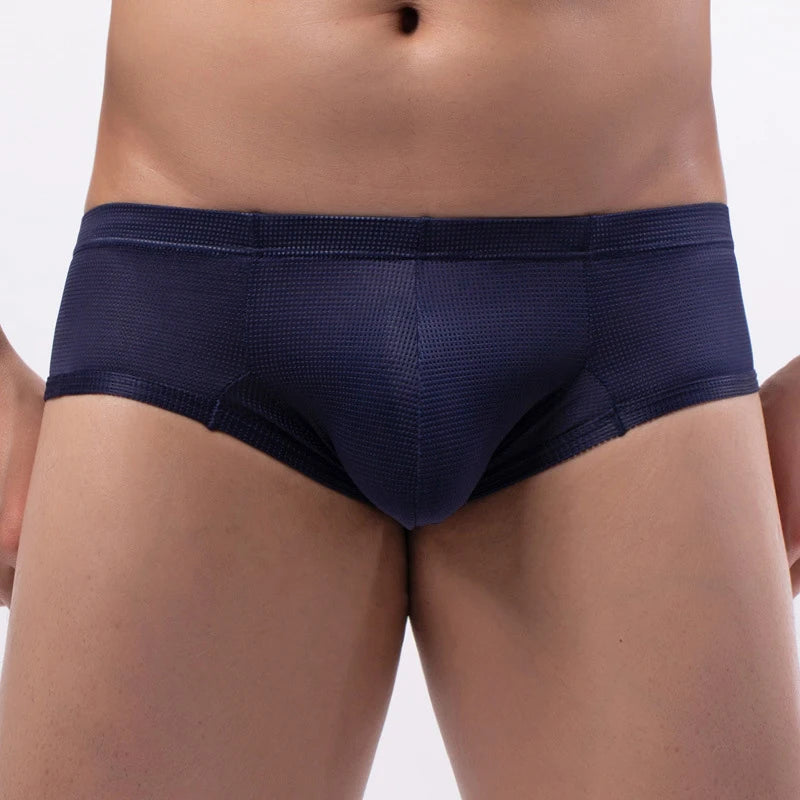 Mens Sexy Mini Boxers Breathable Hole Design Half Back Coverage Fitness Casual Sweat Absorbing All Seasons Daily Sport Wear