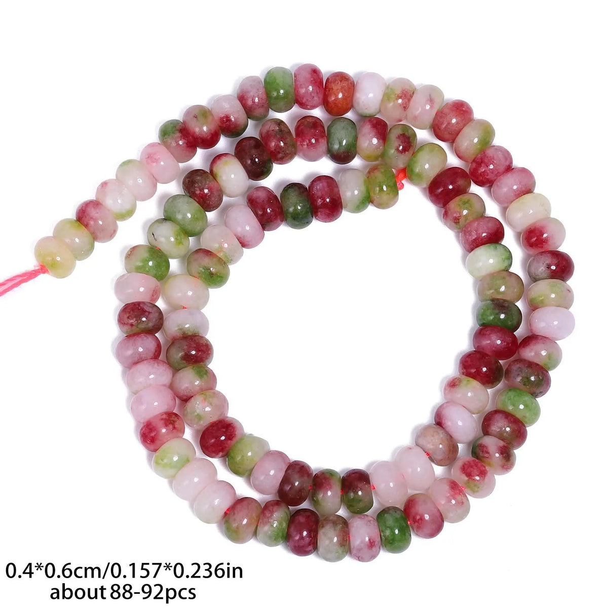 4x6mm Abacus Shape Jade Stone Beads Multicolor Mixed Spacer Beads for Jewelry Making Handmade DIY Bracelet Necklace Pendant