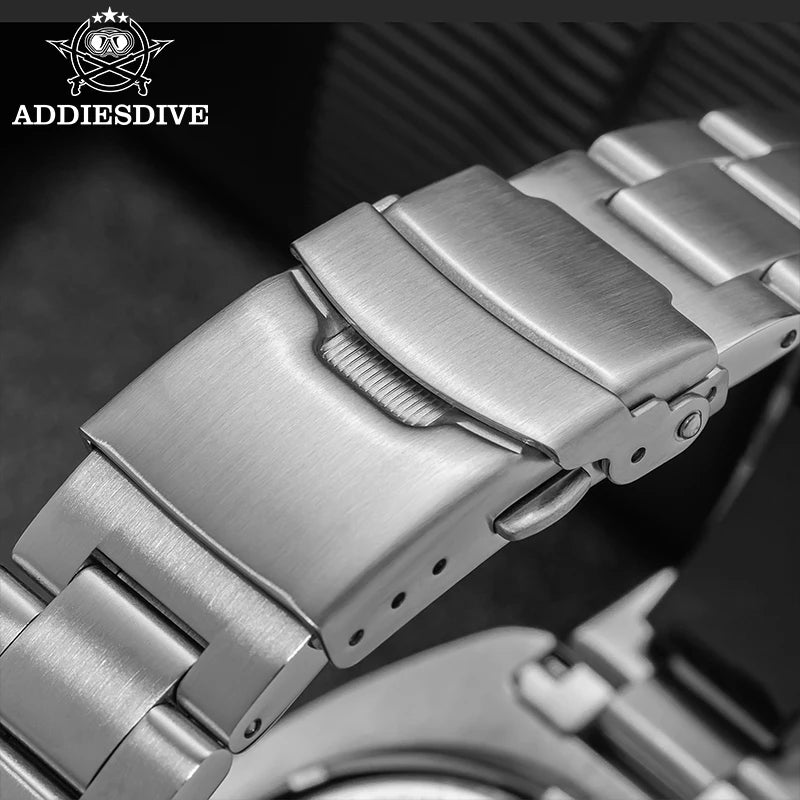 ADDIESDIVE New AD2511 Men's Quartz Watches 41mm Turtle Design Sapphire Glass AR Coated BGW9 Luminous Waterproof 200M Diver Watch