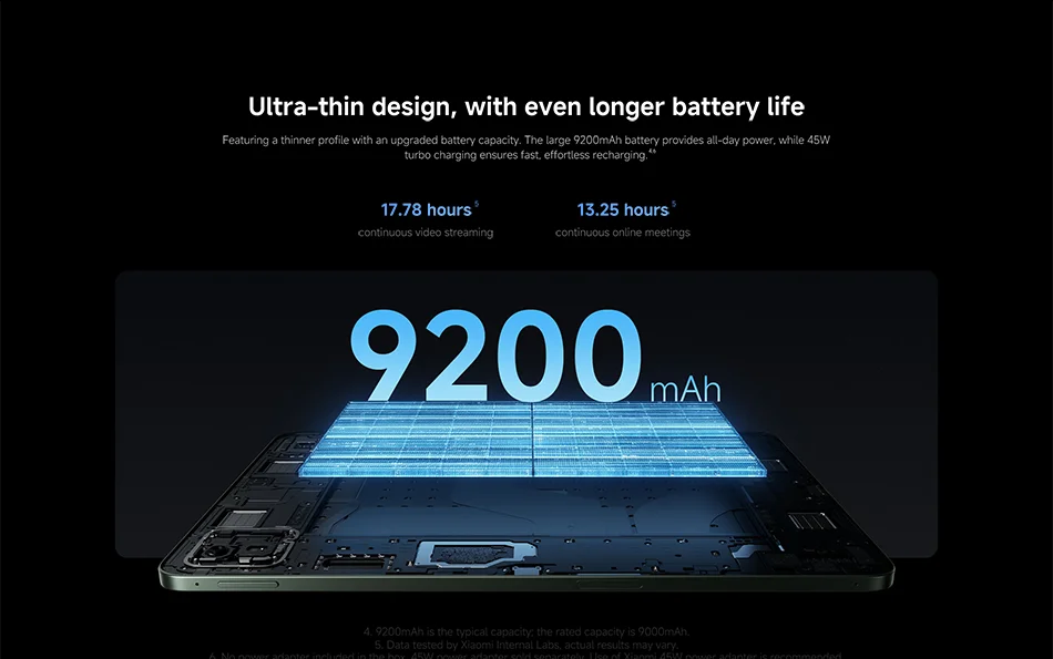 Xiaomi Pad 8 11.2-inch Global Version,Xiaomi HyperOS 3,Snapdragon®8s 4th Generation Chip,9200mAh Battery, 3.2K clear display