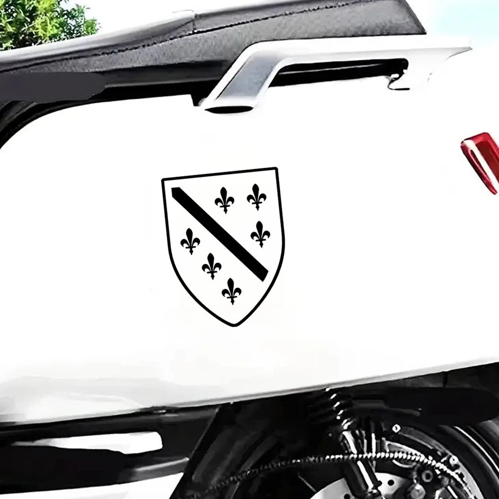 11.5x15cm Bosnia and Herzegovina Bosna Coat of Arms Flag Vinyl Sticker for Cars, Trucks, Motorcycles, Laptops, Windows, Glass
