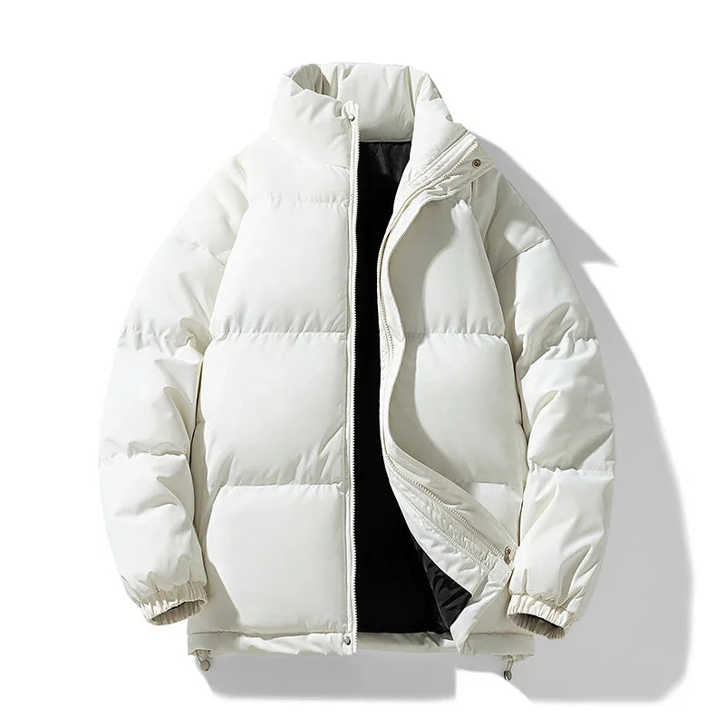 8XL Puffer Jacket Men Thick Warm Parka Plus Size Quilted Jacket Solid Outwear Coats Loose Cotton-padded Men's Clothing Top