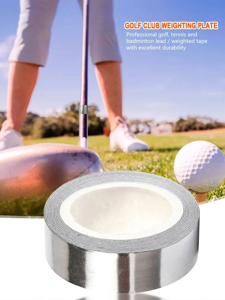 1 Roll Golf Adhesive Lead Tape Lead Weights Golf Club Tennis Racket Iron Putter Tennis Badminton Racket Lead Weight Tape
