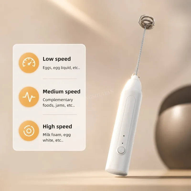 Kitchen Powerful Stirrer Milk Frother Handheld Foam Maker for Lattes Whisk Drink Mixer Coffee Electric Egg Beater