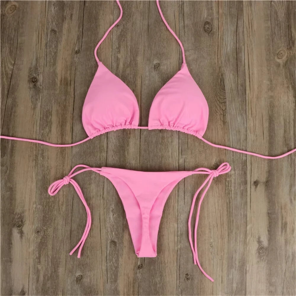Sexy Bikinis Set Summer Brazilian Swimsuit Women Bra Thong Two Pieces Swimwear Beachwear Bathing Suit Beachwear Swimsuit Women